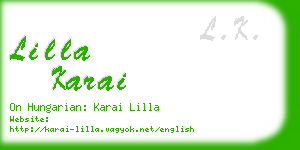 lilla karai business card